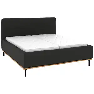 Musterring Polsterbett, Anthrazit, Metall, Birke, Buche, massiv, H2 + H3, Höhe ca. 20 cm, 160x200 cm, Reach, atmungsaktiv,Bettkasten, Lattenrost, Matratze, in verschiedenen Größen erhältlich,Mitt