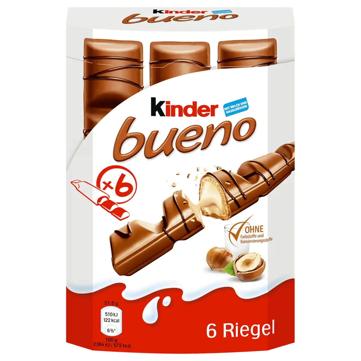 Bild 1 von Kinder Bueno Schokoriegel 6 Riegel