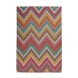 Kayoom Teppich Primavera 225 Multi, Mehrfarbig, Textil, Retro, rechteckig, 80x150 cm, pflegeleicht, Teppiche & Böden, Teppiche, Moderne Teppiche