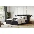 Bild 1 von Livetastic Boxspringbett, Schwarz, Textil, H3, Höhe ca. 20 cm, 160x200 cm, Fsc, Matratze, gepolstertes Kopfteil, Stoffauswahl, in verschiedenen Größen erhältlich, Schlafzimmer, Betten, Doppelbett