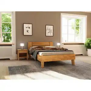 Livetastic Bett, Holz, Wildeiche, vollmassiv, 160x200 cm, FSC 100%, Lattenrosthöhe individuell einstellbar, in verschiedenen Holzarten erhältlich, Größen für Lattenrost geeignet, Schlafzimmer, B
