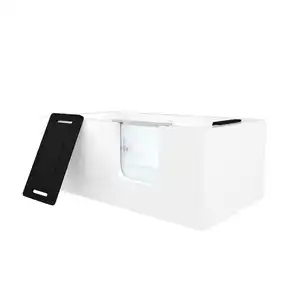 AcquaVapore by Sandra Jentho Seniorenwanne, Weiß, Glas, Kunststoff, Metall, Rechteckig, 160x59x85 cm, CE, Badezimmer, Baden & Duschen, Badewannen