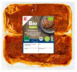 K-BIO Bioland Schweine- Nackensteaks, kg