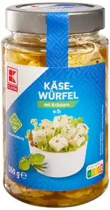 K-CLASSIC Käsewürfel in Öl 45 % Fett i. Tr., 375-g-Glas