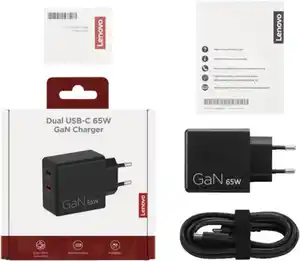 Lenovo Dual USB-C 65W GaN Charger