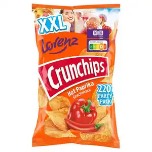 LORENZ Crunchips XXL 220 g, Scharfe Paprika