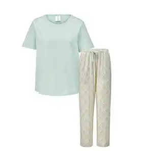 UP2FASHION WOMEN Damen Pyjama, Grün, S 36/38