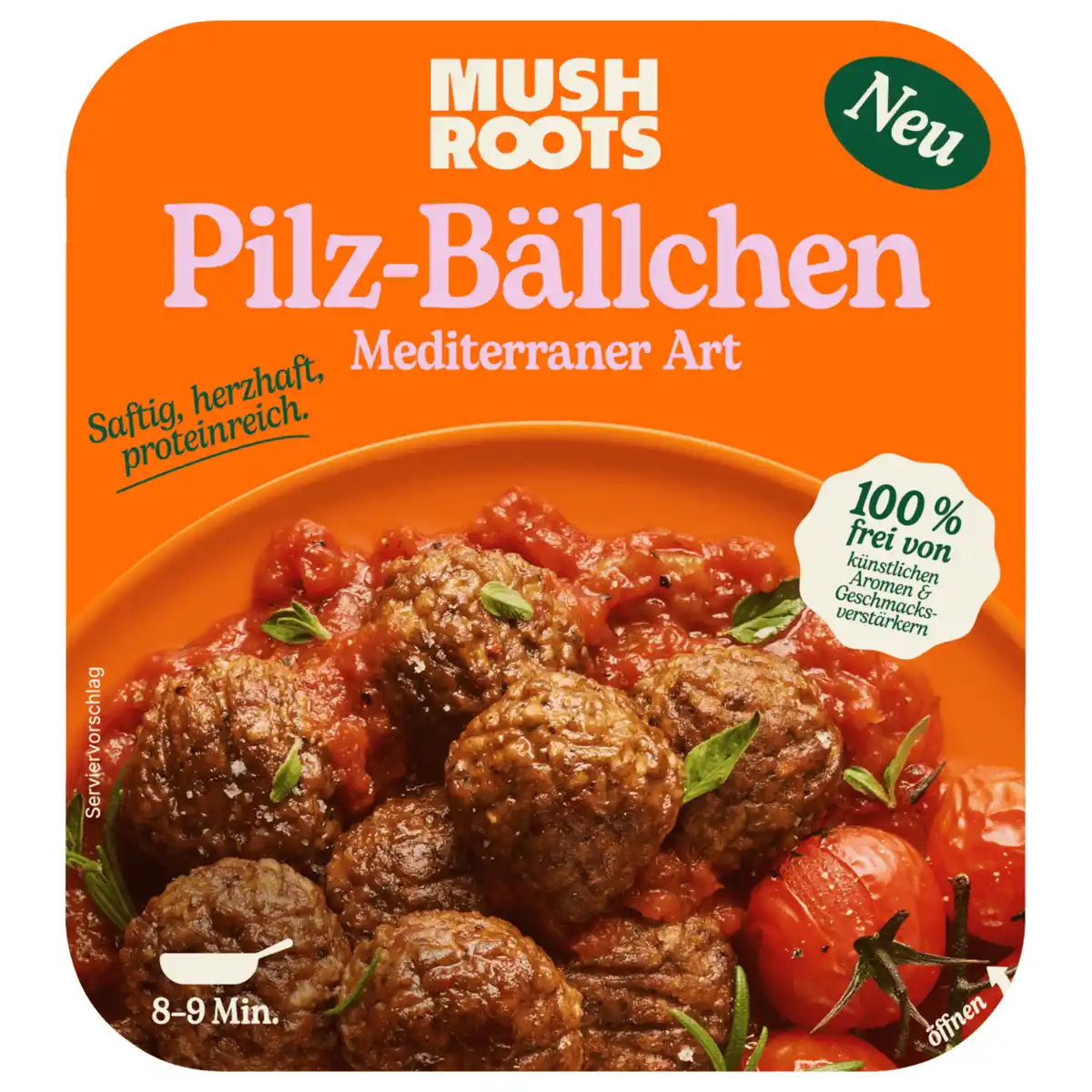 Bild 1 von MushRoots Pilz-Bällchen Mediterraner Art vegan 165g