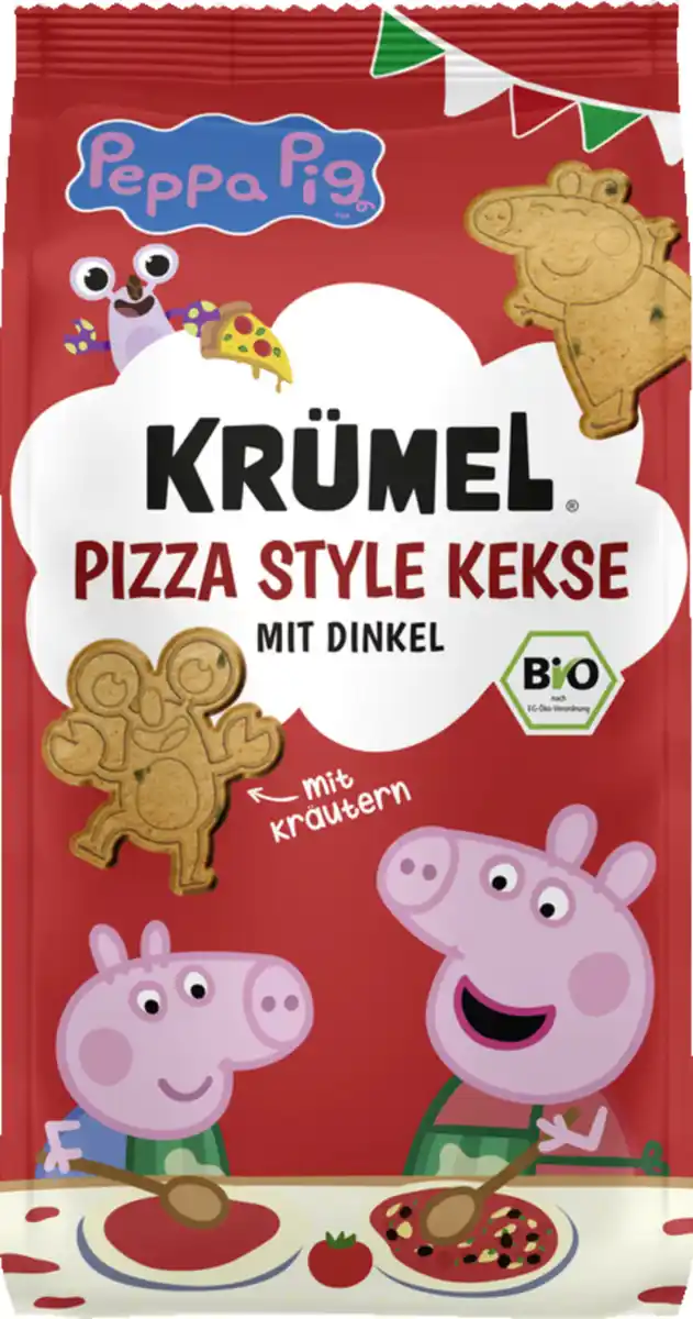 Bild 1 von Krümel Bio Kekse Peppa Pizza Style, 125 g