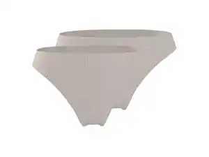 ESMARA® Damen Gerippte Minislips, 2 Stück