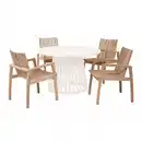Bild 1 von Gartenstuhlset 'Valentina' stapelbar Akazienholz braun 4 Stück