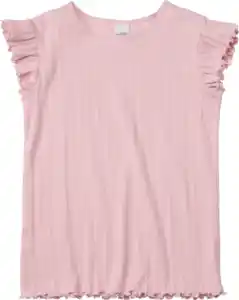 ALANA T-Shirt mit Ripp-Struktur & Rüschen, rosa, Gr. 134, 1 St