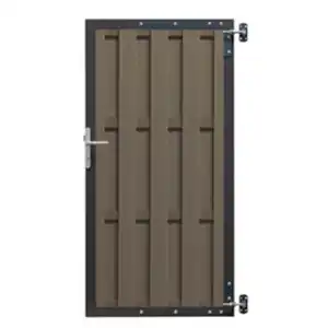 Mr. GARDENER Gartentor »Ibiza «, WPC-Bohlen, BxH: 90 x 180 cm, braun, Alu pulverbeschichtet