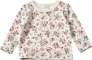Bild 1 von ALANA Langarmshirt mit Ripp-Struktur & Blumen-Muster, weiß, Gr. 116, 1 St