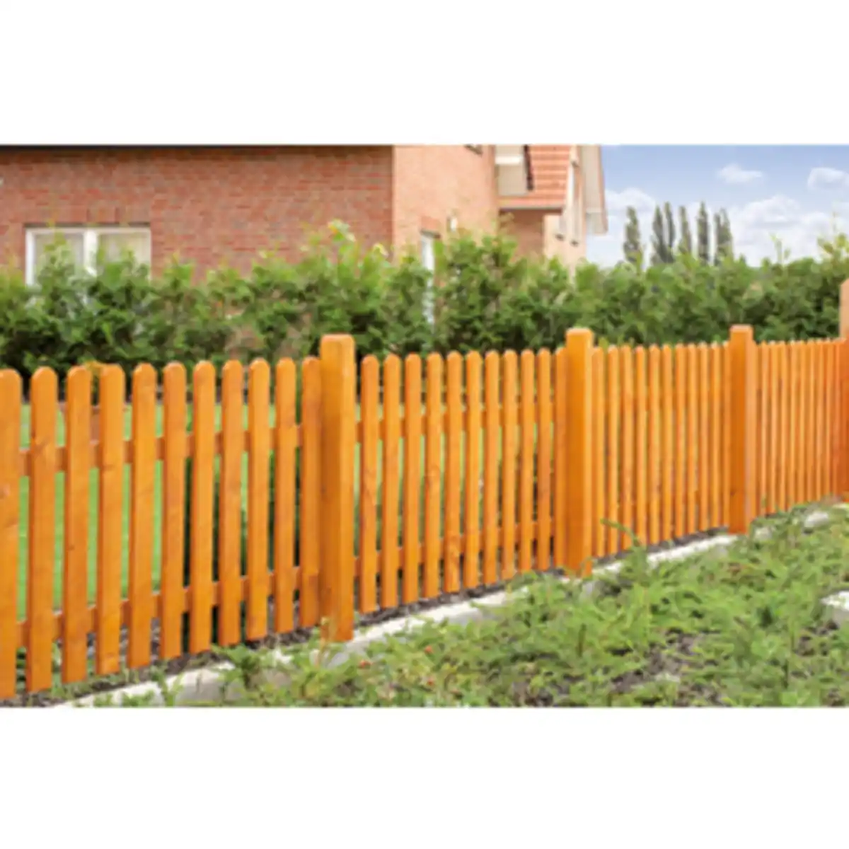 Bild 1 von Mr. GARDENER Gartenzaun »Bamberg«, HxLxT: 85 x 180 x 9 cm, fichtenholz/kiefernholz, pinienfarben