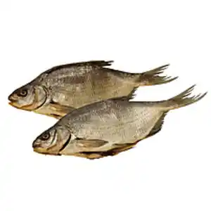 Brasse (Abramis brama) getrocknete, ausgenommen, mit Kopf, t...