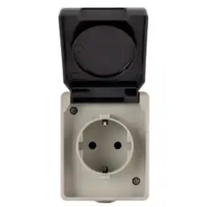 DEAL! Steckdose, IP44, grau