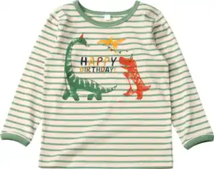 ALANA Langarmshirt Geburtstag mit Happy Birthday-Schriftzug, grün, Gr. 98/104, 1 St
