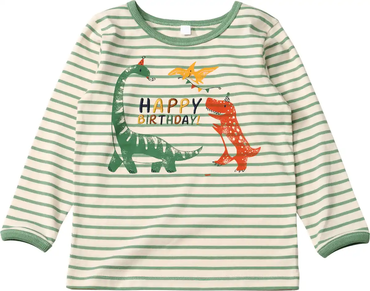 Bild 1 von ALANA Langarmshirt Geburtstag mit Happy Birthday-Schriftzug, grün, Gr. 98/104, 1 St