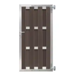 Mr. GARDENER Gartentor »Ibiza «, WPC-Bohlen, BxH: 90 x 180 cm, braun, Alu blank anodisiert