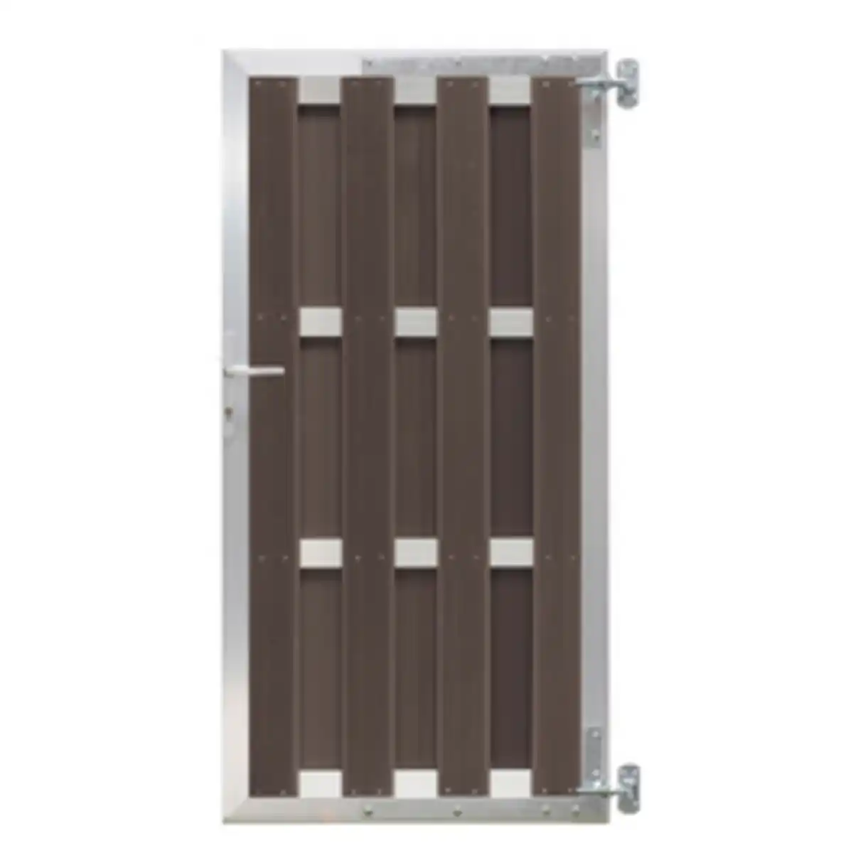 Bild 1 von Mr. GARDENER Gartentor »Ibiza «, WPC-Bohlen, BxH: 90 x 180 cm, braun, Alu blank anodisiert