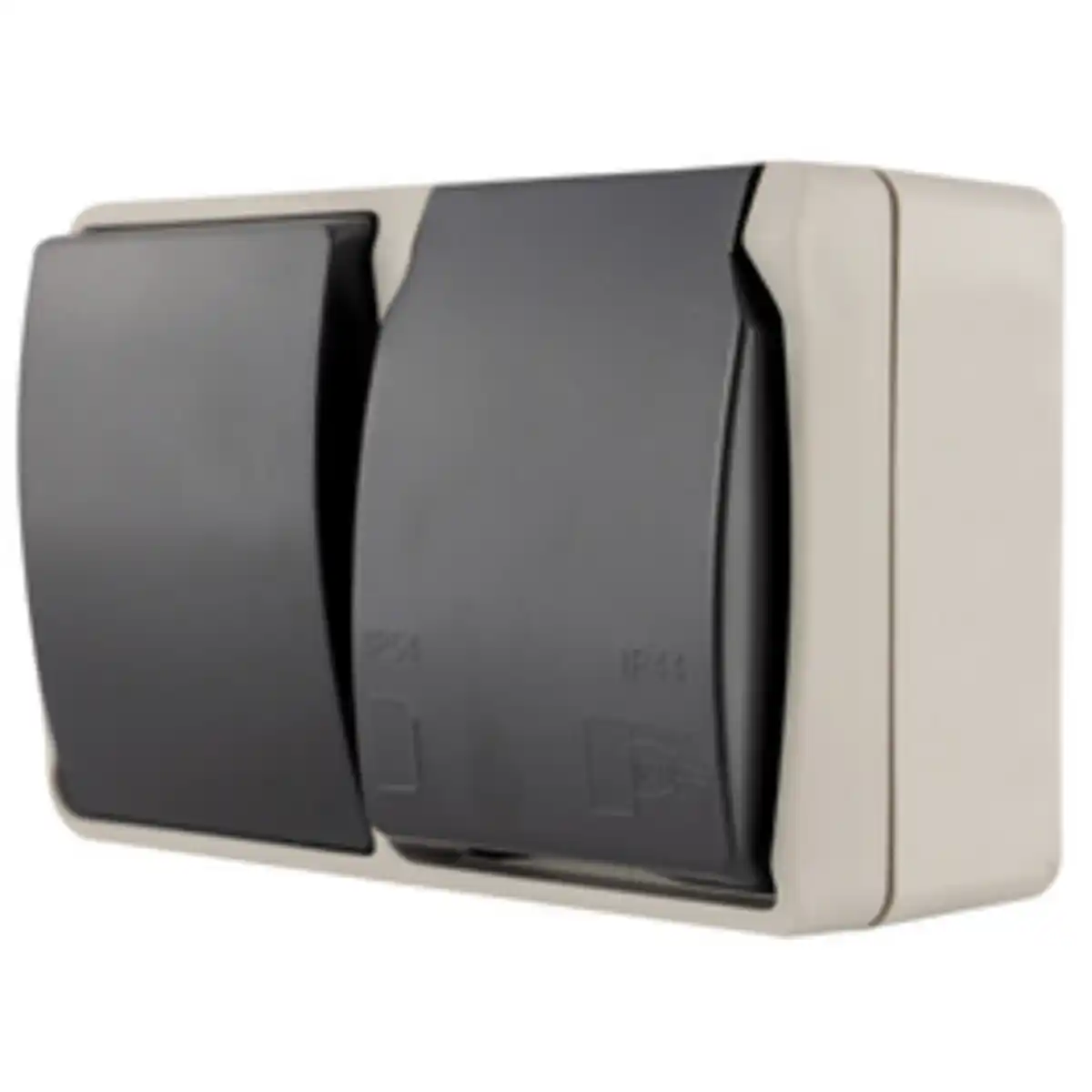 Bild 1 von DEAL! Schalter-Steckdose-Kombination, IP44, grau