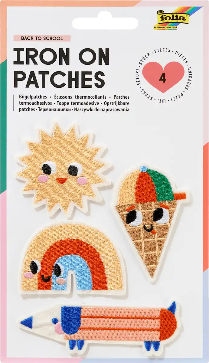 Bild 1 von folia Textil Patches-Set Back to Summer, mehrfarbig (0,3x12,5x22 cm), 1 St
