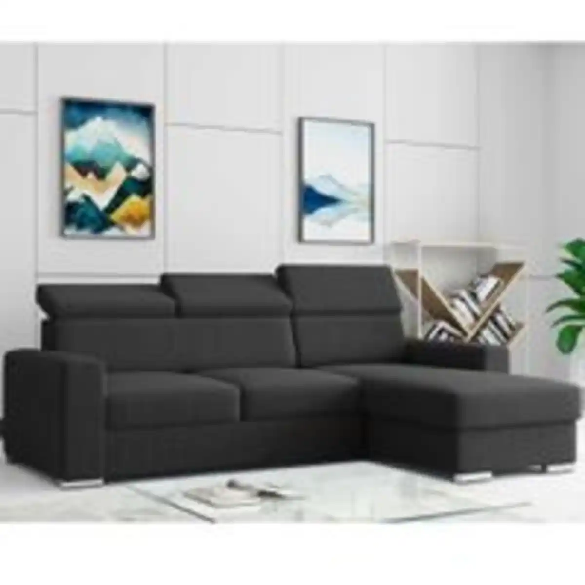 Bild 3 von Möbel Punkt Ecksofa Tokio mit Bettfunktion, ca. 203 x 127 cm - Schwarz