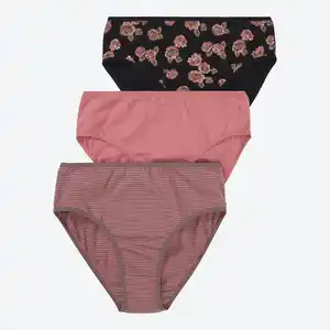 Damen-Rioslip mit hohem Baumwollanteil, 3er-Pack