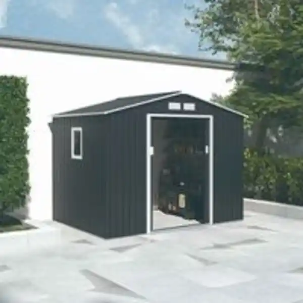 Bild 2 von Never Indoor Metallgerätehaus "HANNA", ca. 277 x 195 x 213 cm - Grau/Weiß