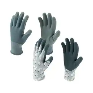 GARDENLINE Damen und Herren Gartenhandschuhe, Blumendruck, S/7