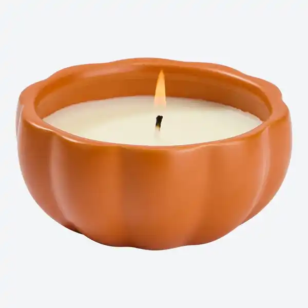 Bild 3 von Kerze in Keramik-Kürbis, ca. 10,5x6,6x9 cm