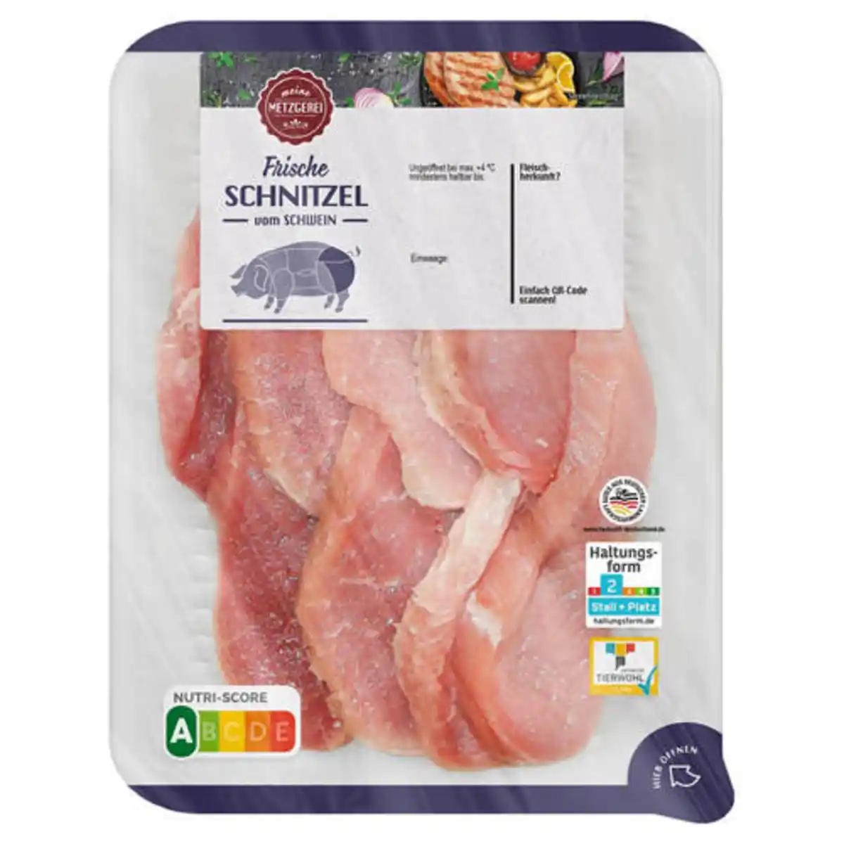 Bild 1 von MEINE METZGEREI Schnitzel vom Schwein 500 g