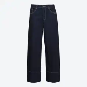 Damen-Jeans mit Reißverschluss in Culotte-Länge