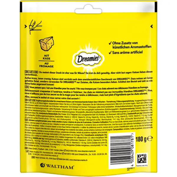 Bild 3 von DREAMIES Portionsbeutel Mega Pack mit Käse 180g - 4er Set