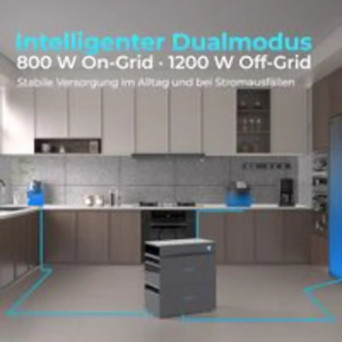 Bild 3 von SUNSHARE SUNSHARE Glory 1,5 kWh Balkonkraftwerk-Speicher, Hybrid-Wechselrichter, Notstrom, App, IP65