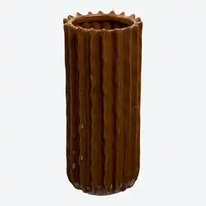 Vase mit gewellten Rillen, ca. 30,5x13x13 cm