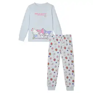 LICENSED Kinder Schlafanzug, Hello Kitty, Blau, 98/104