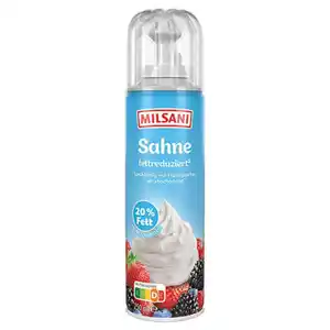 MILSANI Sprühsahne 250 ml, Fettreduziert