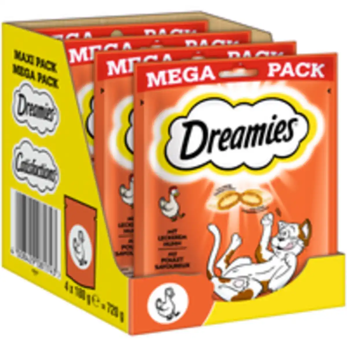 Bild 4 von DREAMIES Portionsbeutel Mega Pack mit Huhn 180g - 4er Set