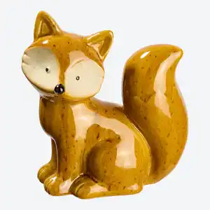 Deko-Fuchs aus Steingut, ca. 17x15,5x8,5 cm