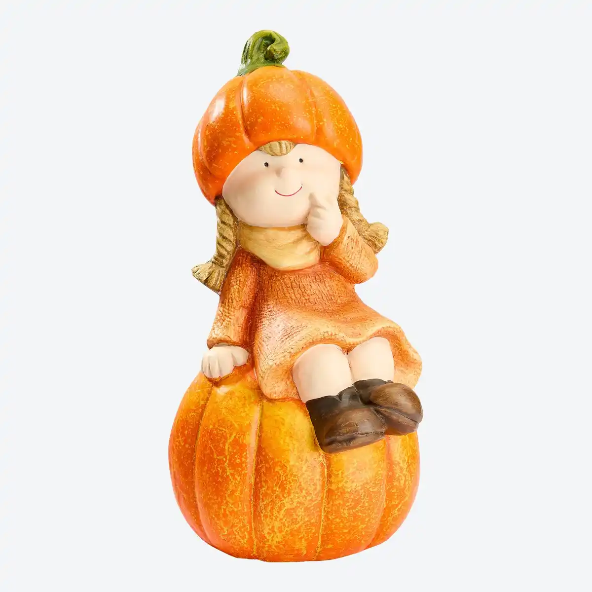 Bild 1 von Deko-Figur "Mädchen auf Kürbis", ca. 43x21,5x22,5 cm