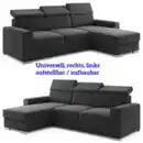 Bild 2 von Möbel Punkt Ecksofa Tokio mit Bettfunktion, ca. 203 x 127 cm - Schwarz