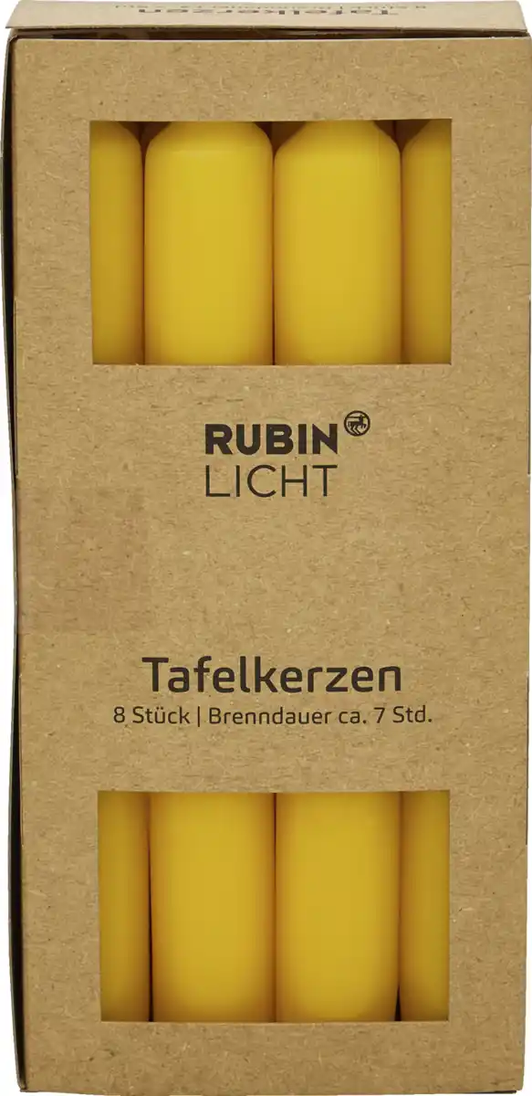 Bild 1 von RUBIN LICHT Tafelkerzen gelb