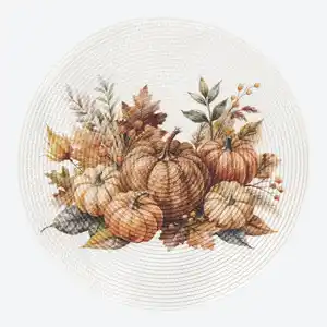 Platzset mit herbstlichem Druck, Ø ca. 38 cm