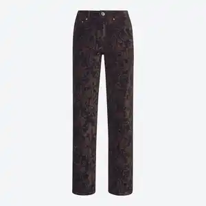 Damen-Jeans mit Eingriffstaschen und Muster