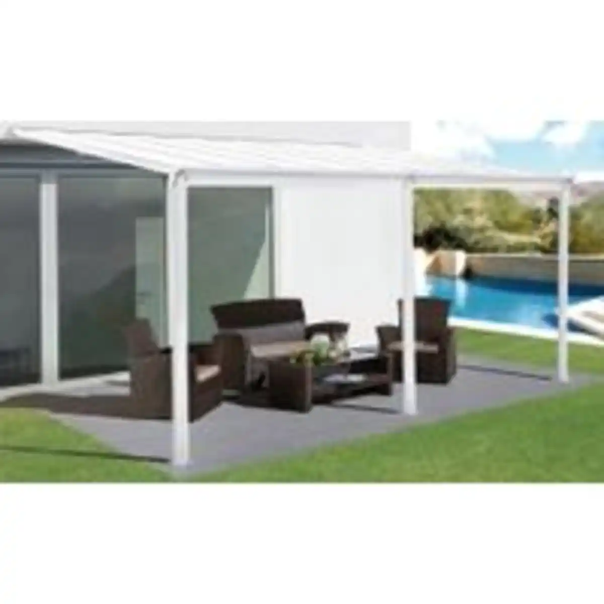 Bild 2 von Better Home Terrassendach/Veranda aus Aluminium, ca. 495 x 303 x 258 cm - Weiß