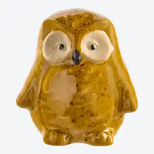 Eulen-Figur aus Steingut, ca. 8x7x6 cm