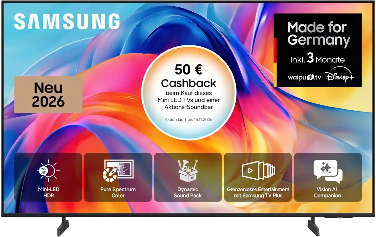 Bild 1 von GU43M71HAU 108 cm (43") Mini LED Vision AI Smart TV, 4K Ultra HD, DVB-T2/DVB-C/DVB-S2, Sprachsteuerung