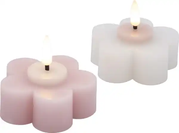 Bild 2 von RUBIN LICHT LED Lichte, Blume, weiss/rosa